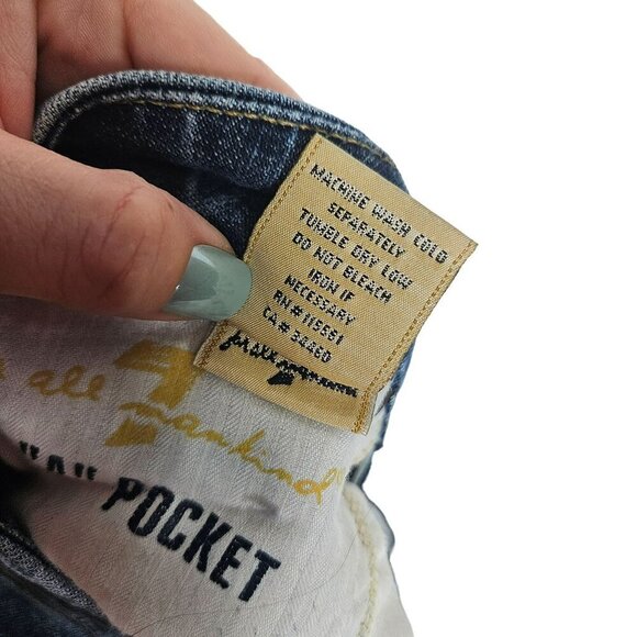 7 For All Mankind Womens Denim Blue A Pocket Flare Jeans Soft Stretch Size 29 - Picture 4 of 13